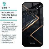 Sleek Golden & Navy Glass Case for Nothing Phone 2a 5G