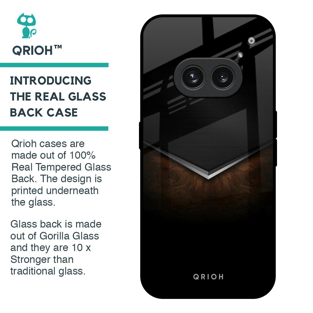 Dark Walnut Glass Case for Nothing Phone 2a 5G