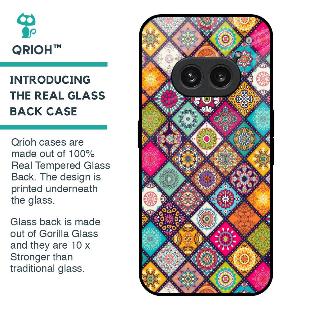 Multicolor Mandala Glass Case for Nothing Phone 2a 5G