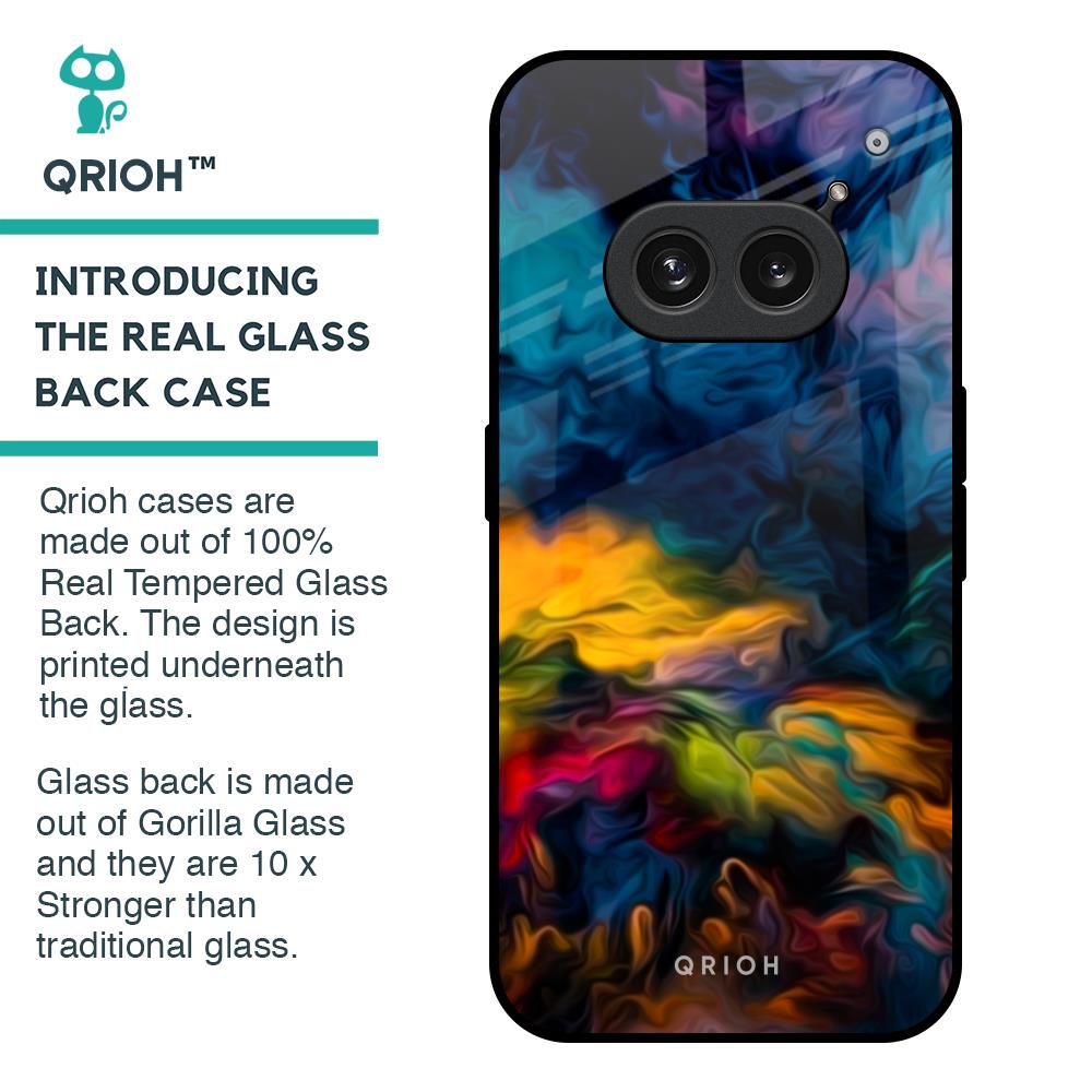 Multicolor Oil Painting Glass Case for Nothing Phone 2a 5G