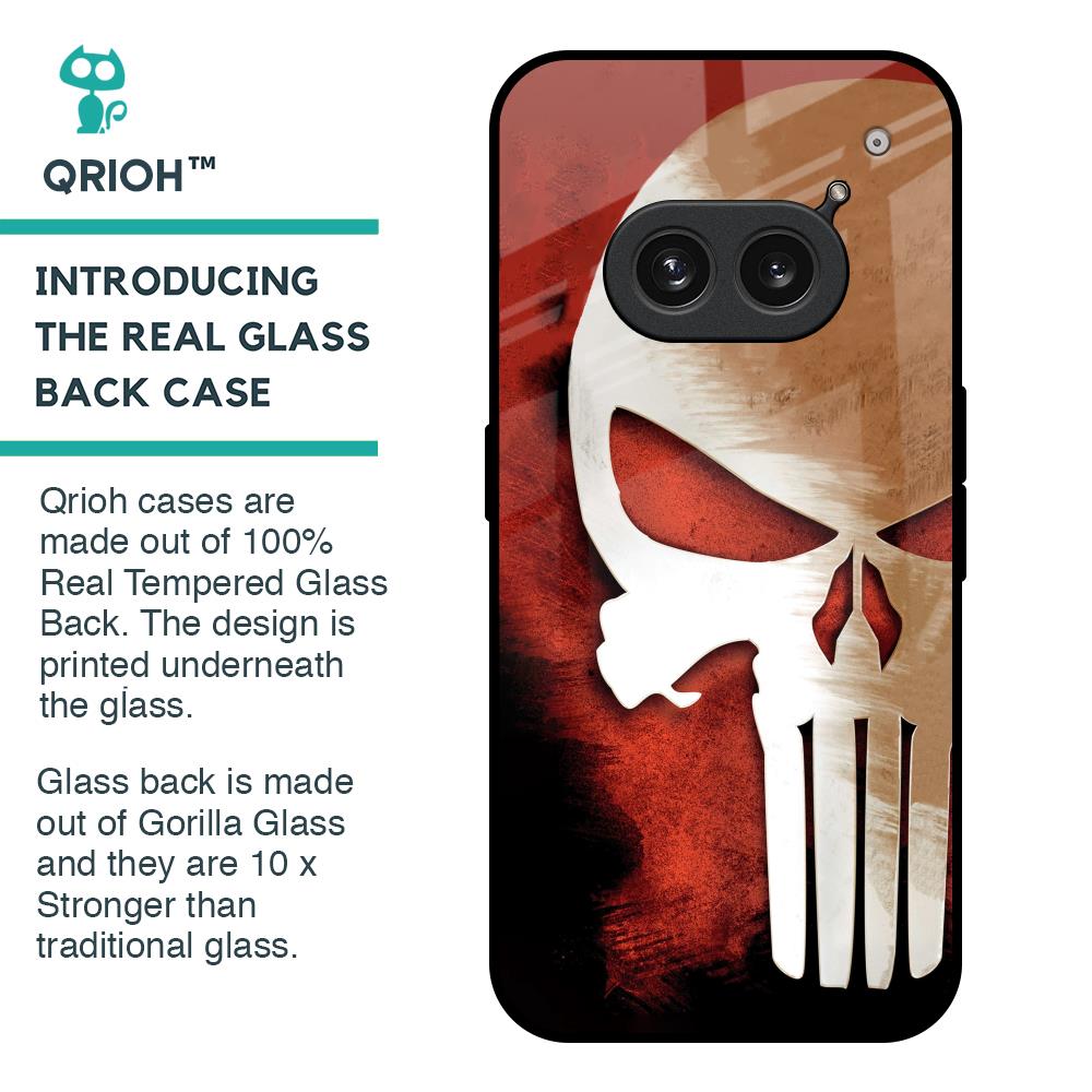 Red Skull Glass Case for Nothing Phone 2a 5G