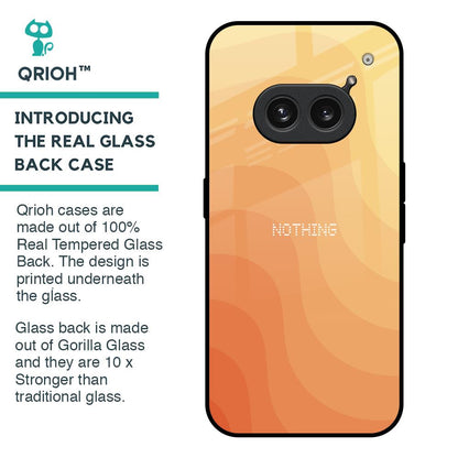 Orange Curve Pattern Glass Case for Nothing Phone 2a 5G