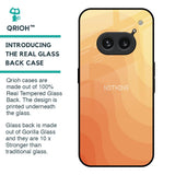 Orange Curve Pattern Glass Case for Nothing Phone 2a 5G