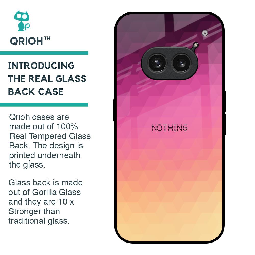 Geometric Pink Diamond Glass Case for Nothing Phone 2a 5G