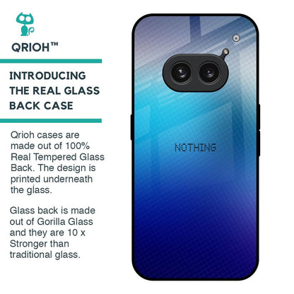 Blue Rhombus Pattern Glass Case for Nothing Phone 2a 5G