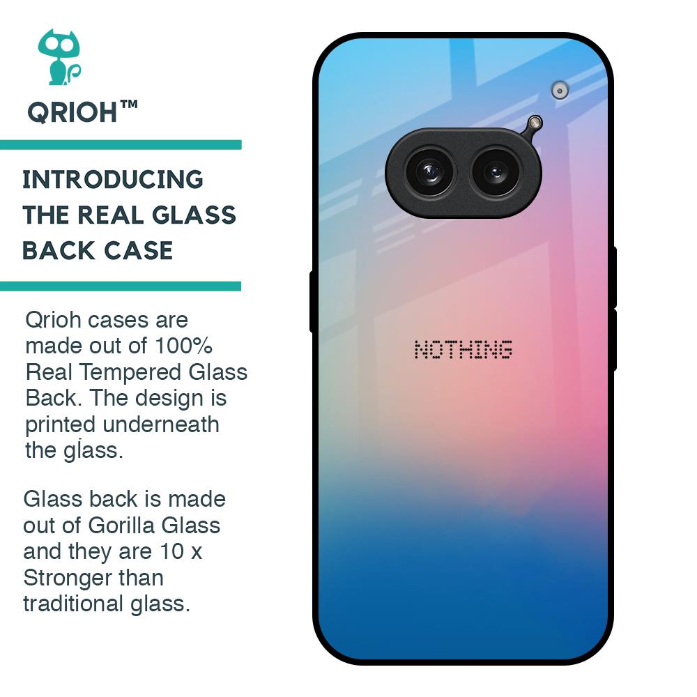 Blue & Pink Ombre Glass case for Nothing Phone 2a 5G
