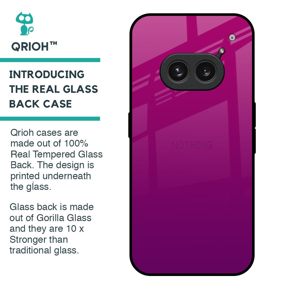 Magenta Gradient Glass Case For Nothing Phone 2a 5G