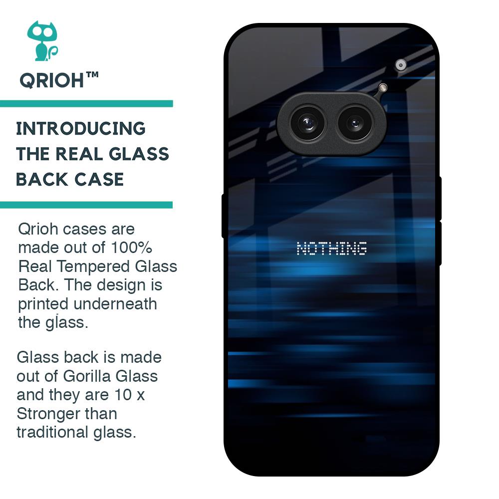 Blue Rough Abstract Glass Case for Nothing Phone 2a 5G