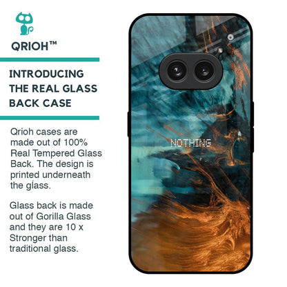 Golden Splash Glass Case for Nothing Phone 2a 5G