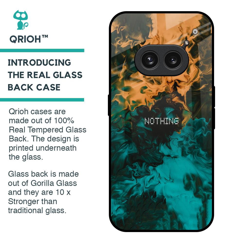 Watercolor Wave Glass Case for Nothing Phone 2a 5G