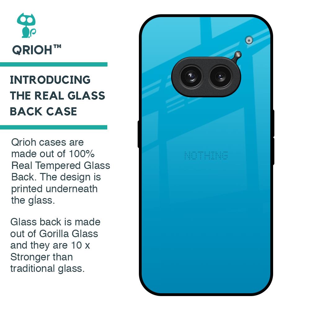 Blue Aqua Glass Case for Nothing Phone 2a 5G