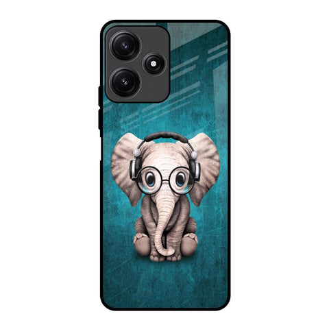 Adorable Baby Elephant Redmi 12 5G Glass Back Cover Online
