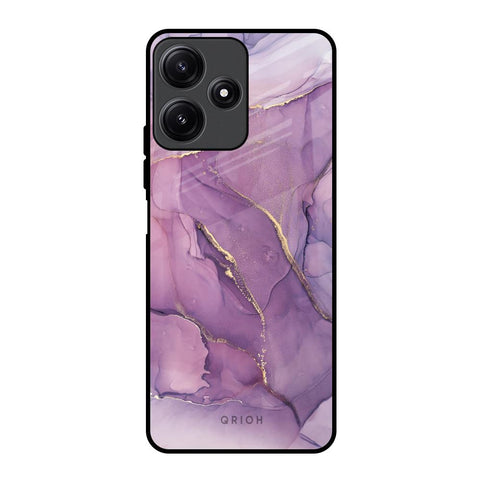 Purple Gold Marble Redmi 12 5G Glass Back Cover Online