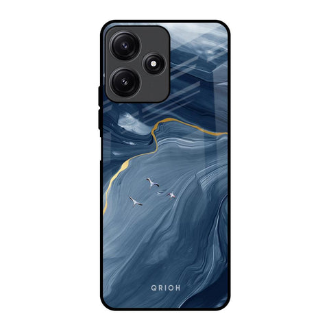 Deep Ocean Marble Redmi 12 5G Glass Back Cover Online