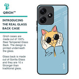 Adorable Cute Kitty Glass Case For Redmi 12 5G