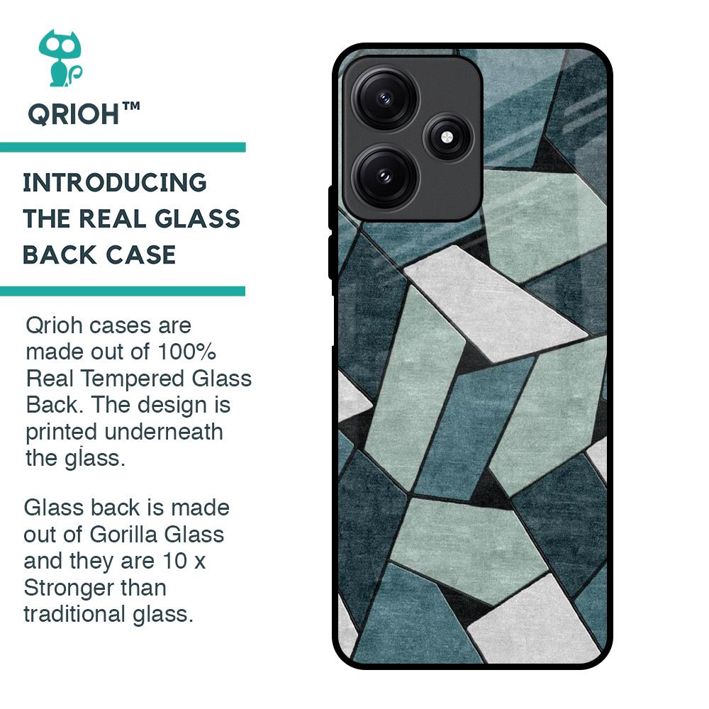Abstact Tiles Glass Case for Redmi 12 5G