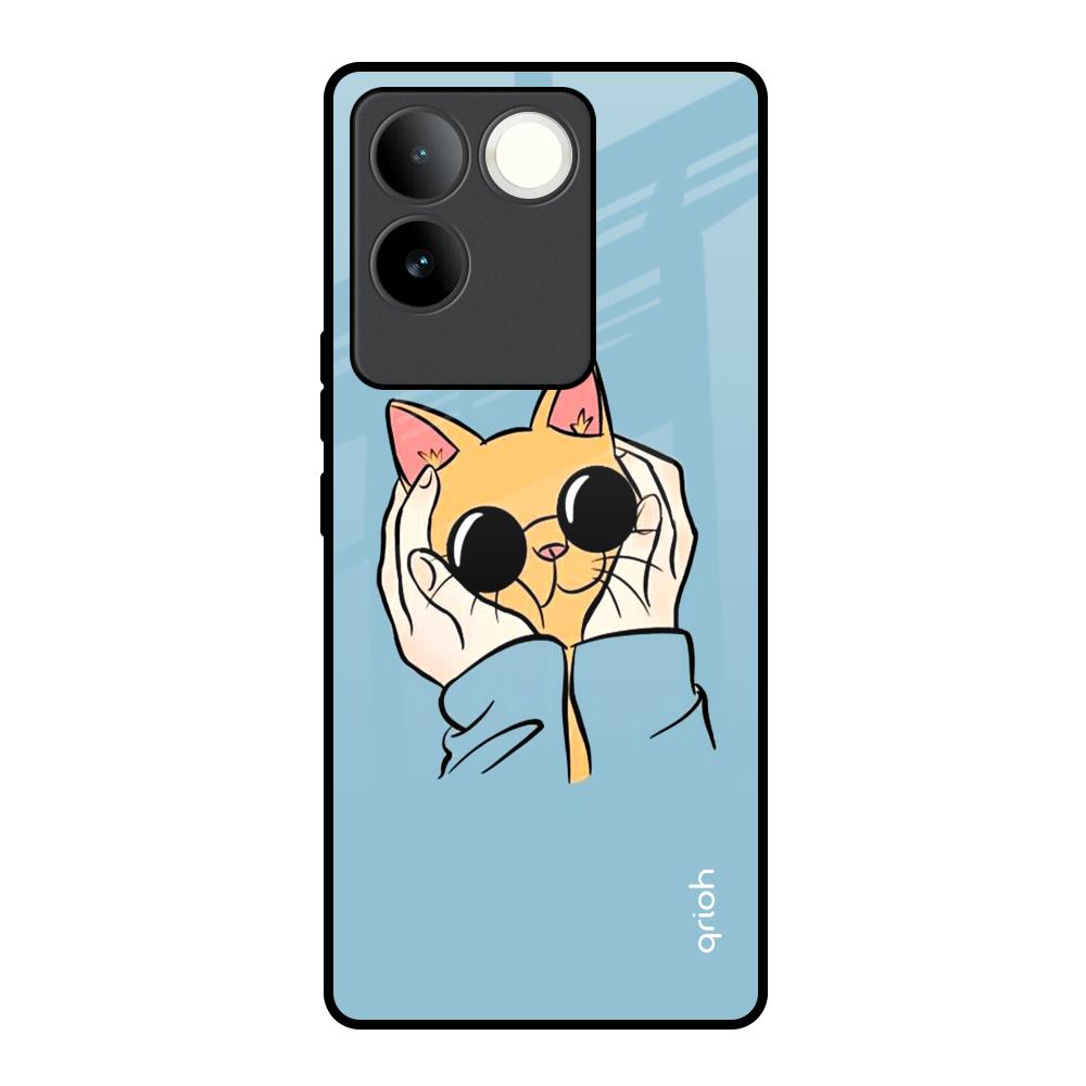 Adorable Cute Kitty iQOO Z7 Pro 5G Glass Back Cover Online
