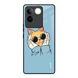 Adorable Cute Kitty iQOO Z7 Pro 5G Glass Back Cover Online