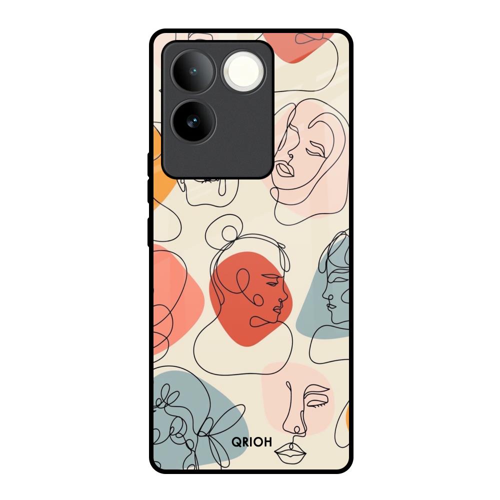Abstract Faces iQOO Z7 Pro 5G Glass Back Cover Online