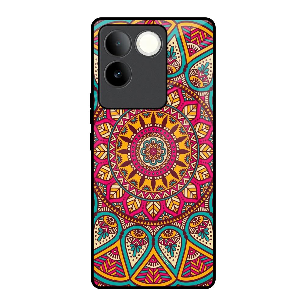 Elegant Mandala iQOO Z7 Pro 5G Glass Back Cover Online