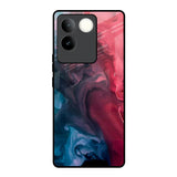 Blue & Red Smoke iQOO Z7 Pro 5G Glass Back Cover Online