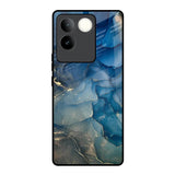 Blue Cool Marble iQOO Z7 Pro 5G Glass Back Cover Online