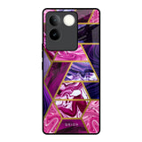 Electroplated Geometric Marble iQOO Z7 Pro 5G Glass Back Cover Online