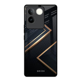Sleek Golden & Navy iQOO Z7 Pro 5G Glass Back Cover Online