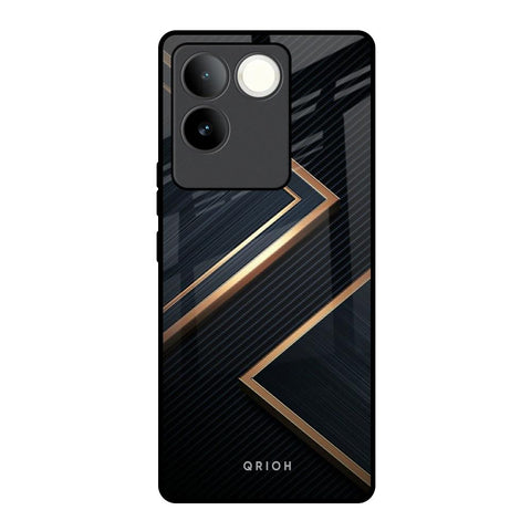 Sleek Golden & Navy iQOO Z7 Pro 5G Glass Back Cover Online