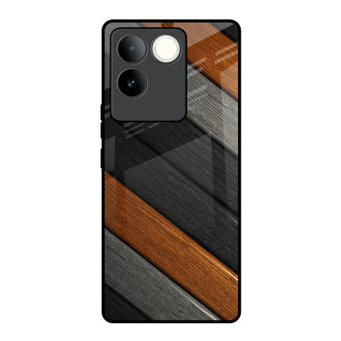 Tri Color Wood iQOO Z7 Pro 5G Glass Back Cover Online