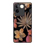 Lines Pattern Flowers iQOO Z7 Pro 5G Glass Back Cover Online