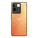 Orange Curve Pattern iQOO Z7 Pro 5G Glass Back Cover Online