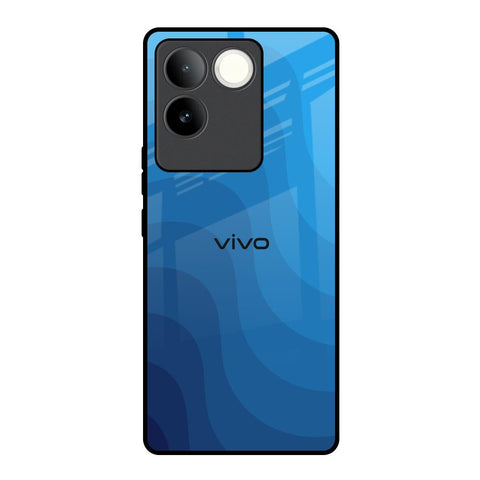 Blue Wave Abstract iQOO Z7 Pro 5G Glass Back Cover Online