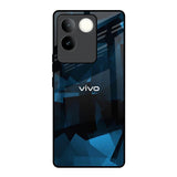 Polygonal Blue Box iQOO Z7 Pro 5G Glass Back Cover Online
