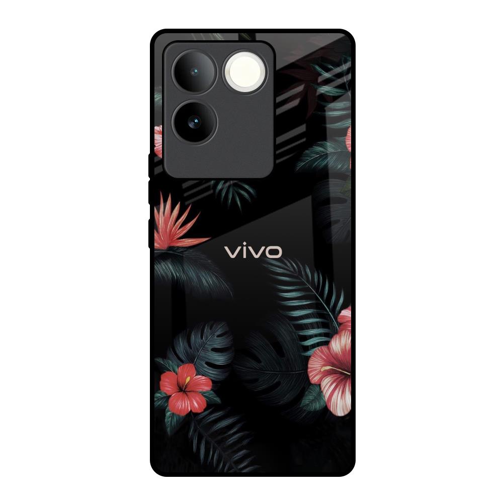 Tropical Art Flower iQOO Z7 Pro 5G Glass Back Cover Online