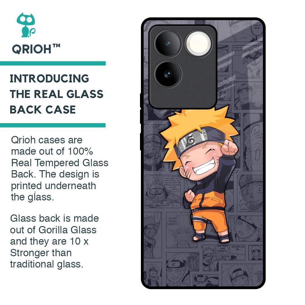 Orange Chubby Glass Case for iQOO Z7 Pro 5G