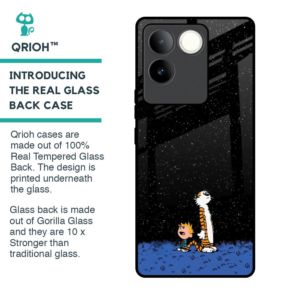 Night Sky Star Glass Case for iQOO Z7 Pro 5G