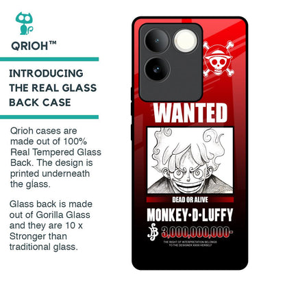 Luffy Wanted Glass Case for iQOO Z7 Pro 5G