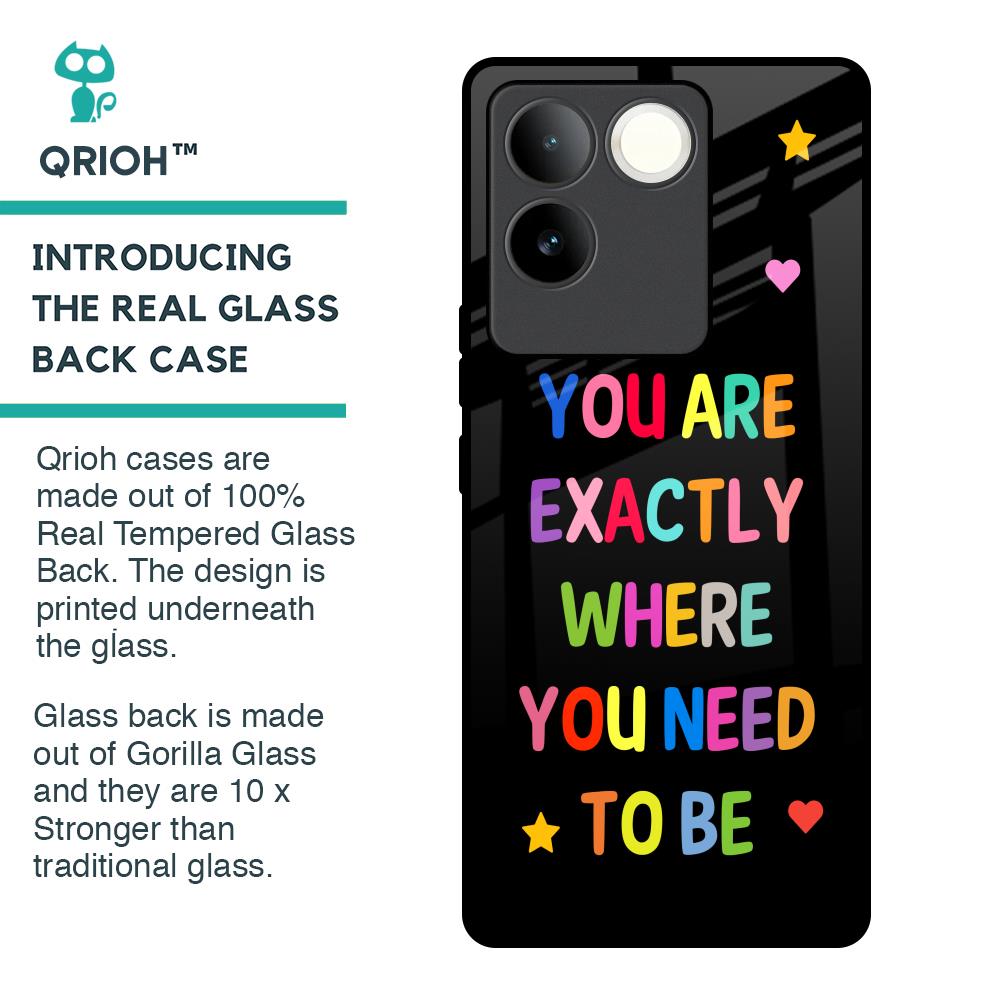 Magical Words Glass Case for iQOO Z7 Pro 5G