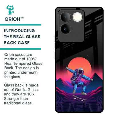 Retro Astronaut Glass Case for iQOO Z7 Pro 5G