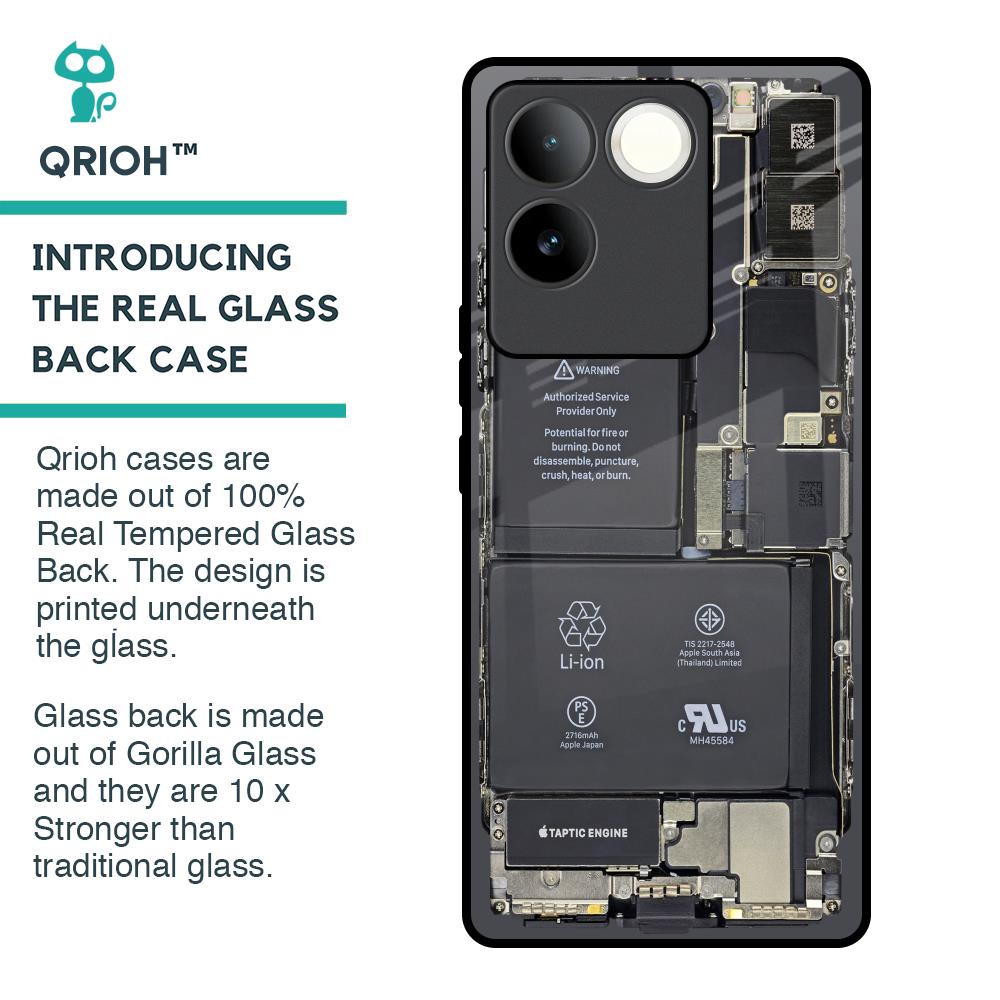 Skeleton Inside Glass Case for iQOO Z7 Pro 5G