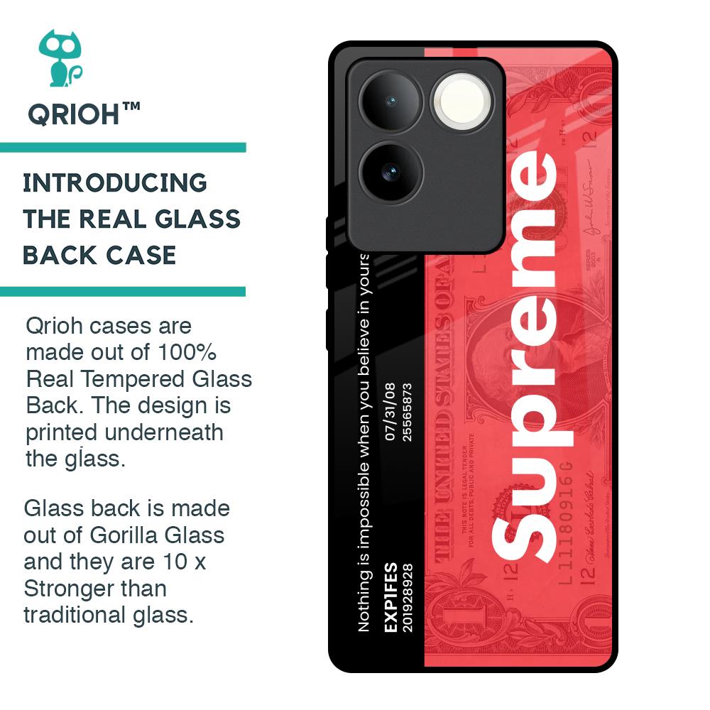Supreme Ticket Glass Case for iQOO Z7 Pro 5G