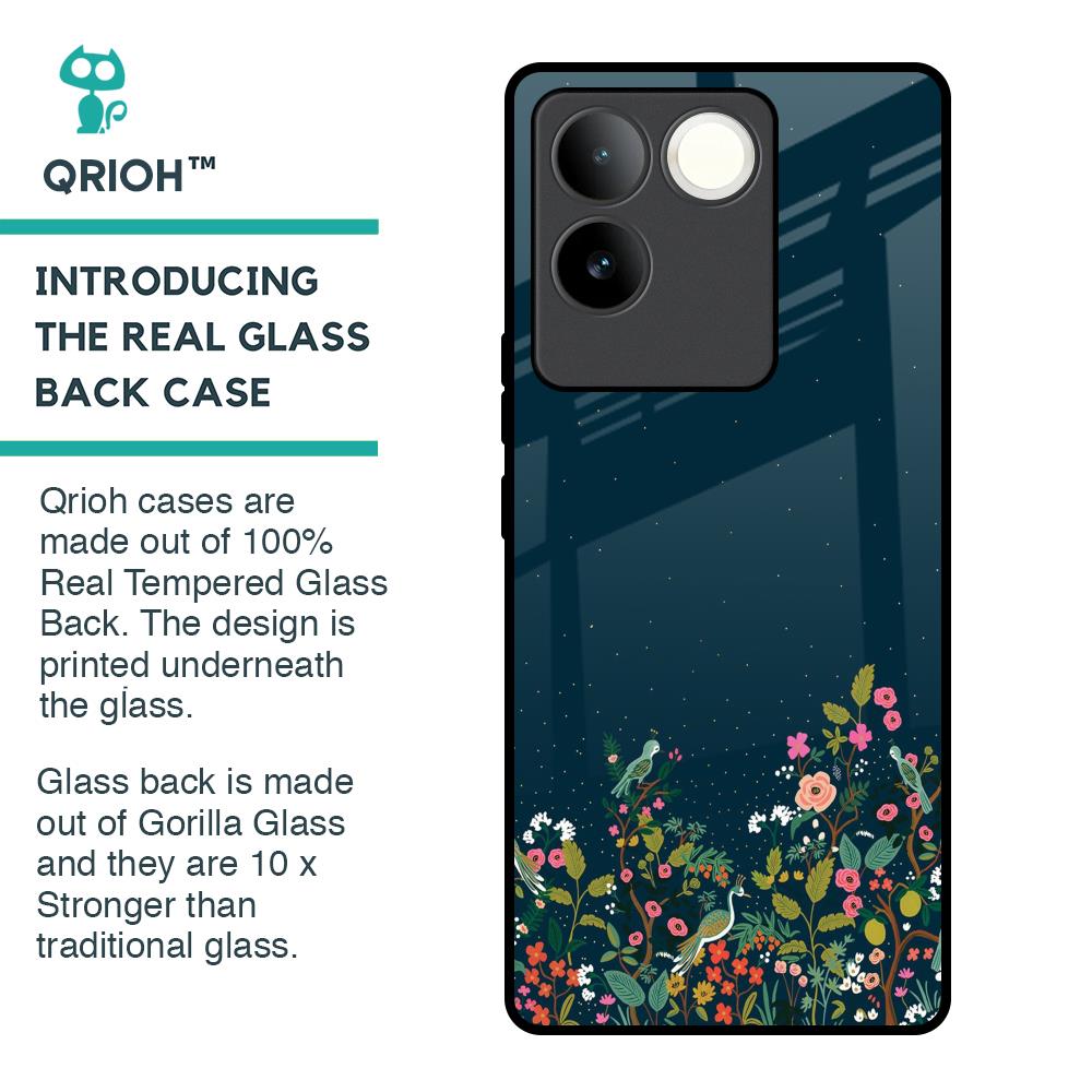 Small Garden Glass Case For iQOO Z7 Pro 5G