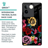 Floral Decorative Glass Case For iQOO Z7 Pro 5G