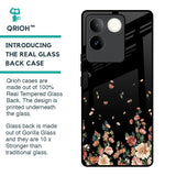 Floating Floral Print Glass Case for iQOO Z7 Pro 5G