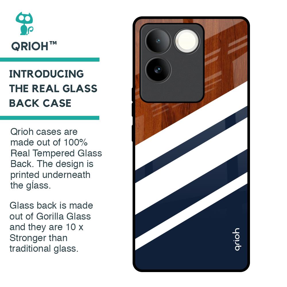 Bold Stripes Glass Case for iQOO Z7 Pro 5G