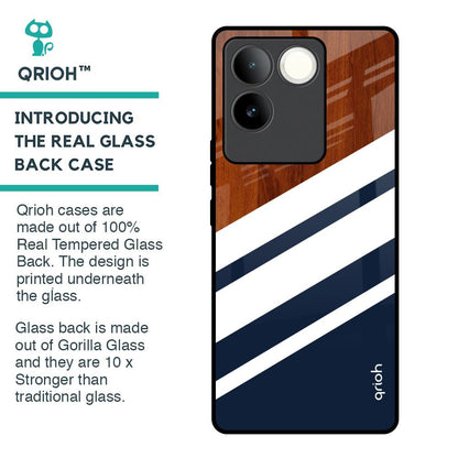 Bold Stripes Glass Case for iQOO Z7 Pro 5G