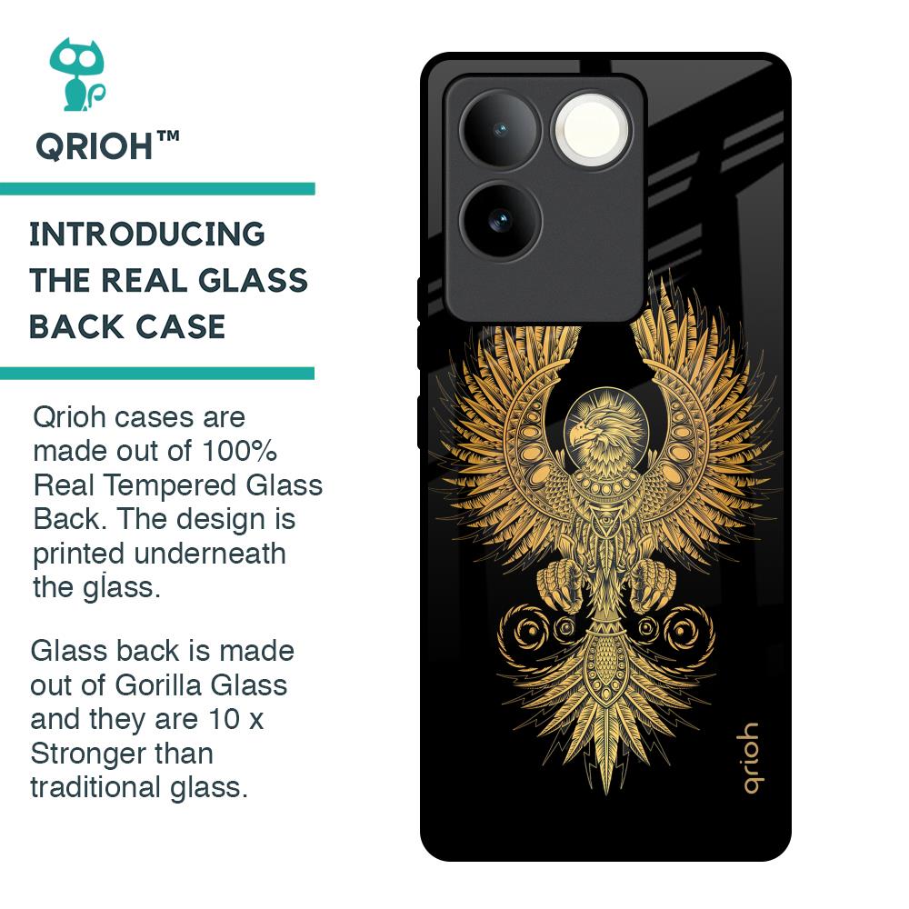 Mythical Phoenix Art Glass Case for iQOO Z7 Pro 5G