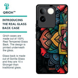 Retro Gorgeous Flower Glass Case for iQOO Z7 Pro 5G