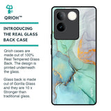 Green Marble Glass Case for iQOO Z7 Pro 5G